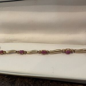 925  Gold and ruby Bracelet